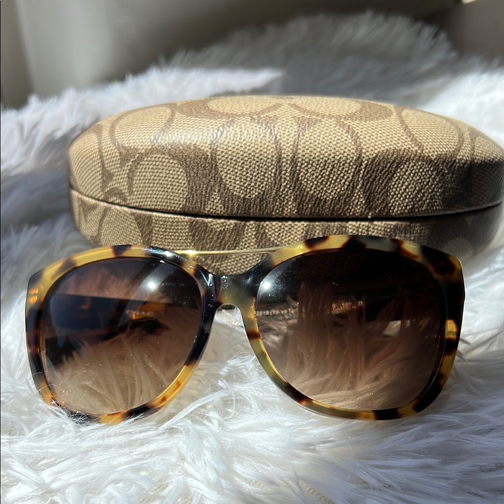 Coach Brown Sunglasses with Signature Case